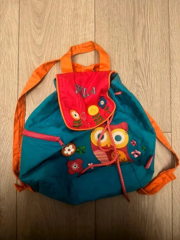 Sac à dos enfant Stephen Joseph – Motif hibou 🦉- personnalisé Mila